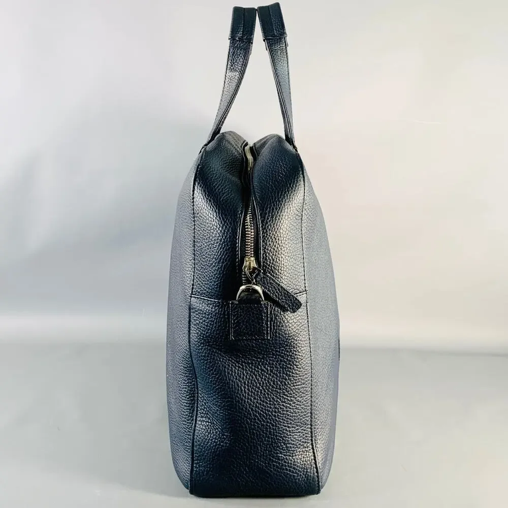 MONT BLANC Navy Pebble Grain Leather Briefcase